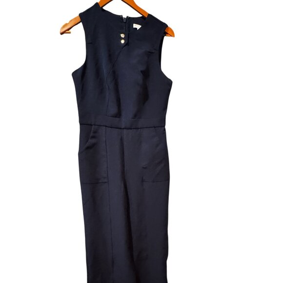 NWT New York & Company Navy Sleeveless Wide Leg Jumpsuit – Size Small - Picture 1 of 4